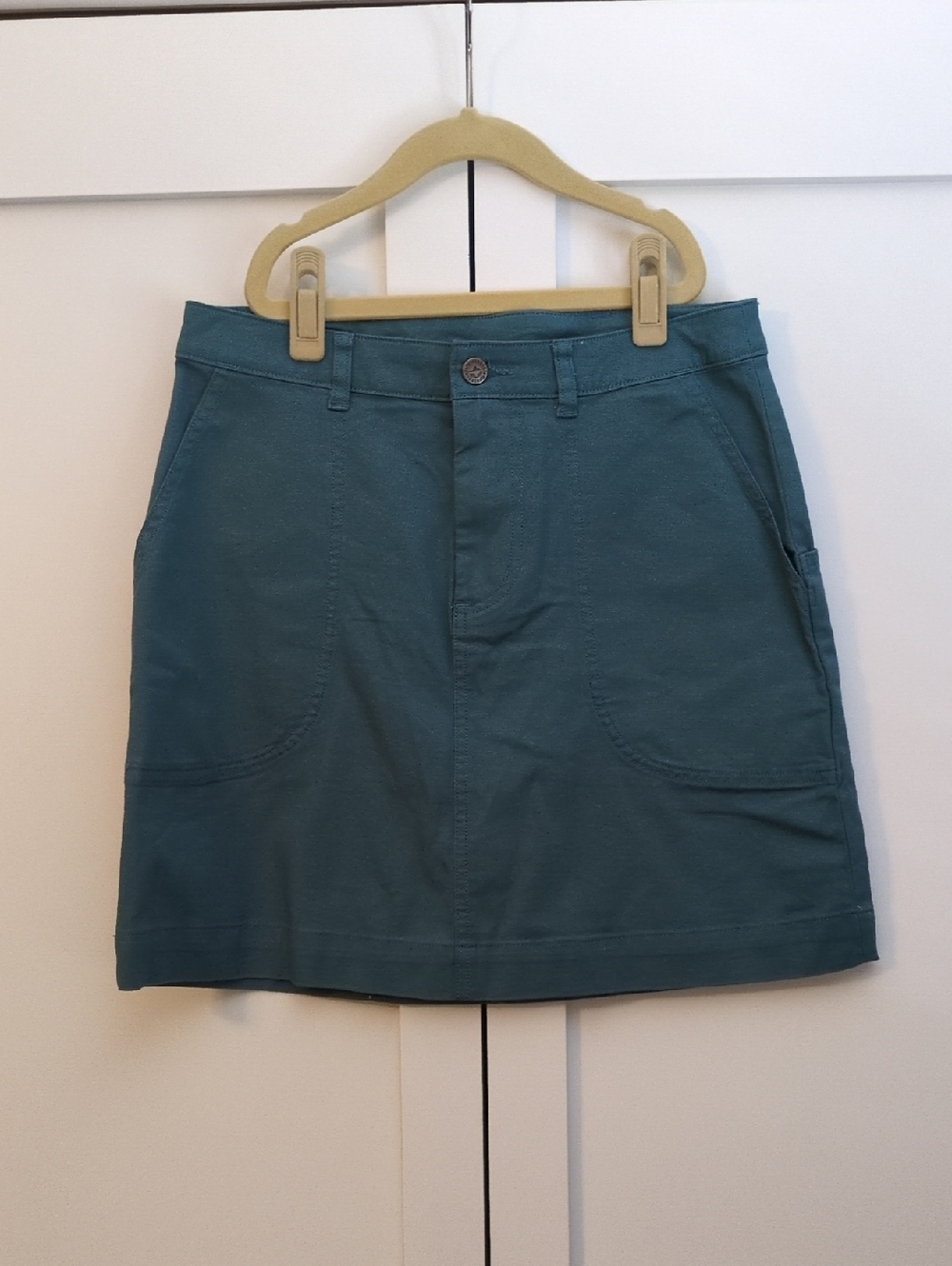 Patagonia Organic Cotton Mini Skirt Teal Size 8 NWT